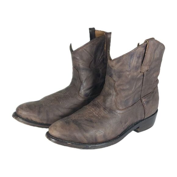 Miz Mooz Women's Carlito US9 Brown Distressed Leather Ankle Western Boots - Picture 1 of 16